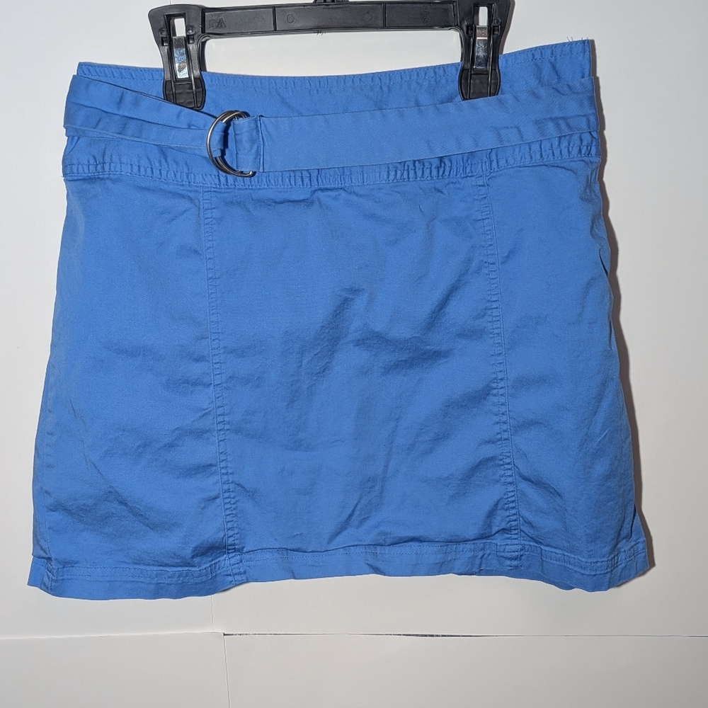 Blue Mini Skirt with Belt Detail St jhons Bay Petite